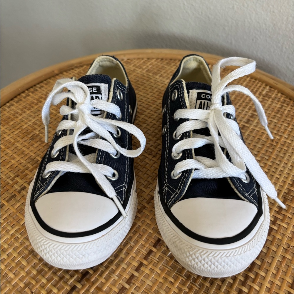 Kids Navy Converse Low Top Sneakers